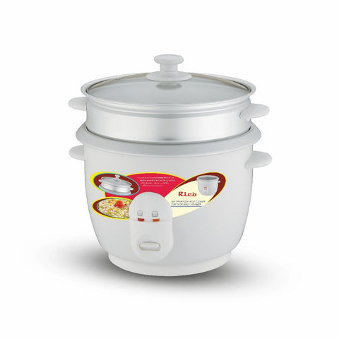 Rico RC907 Electric Rice Cooker (White)