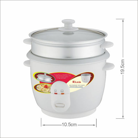 Rico RC907 Electric Rice Cooker (White)