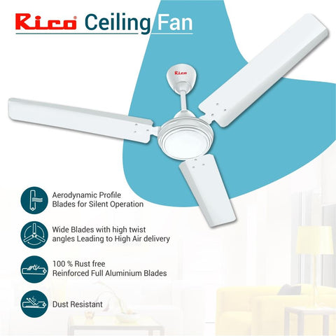 Rico Ceiling Fan CF809 1400mm (White)-RIC097
