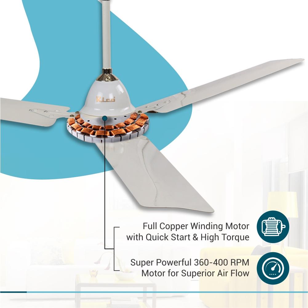 Rico Ceiling Fan CF810 1400mm (Ivory Decorative)-RIC032– Rico Mauritius
