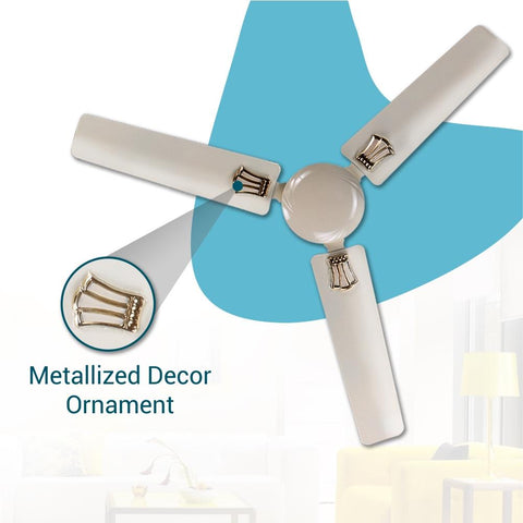 Rico Ceiling Fan CF808 1200mm (Ivory Decorative) 48”- RIC031