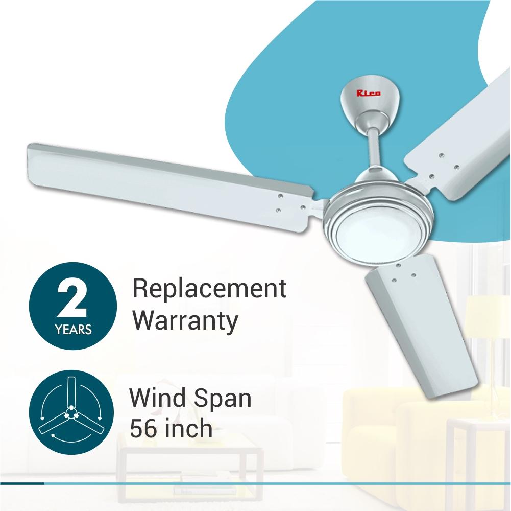Rico Ceiling Fan CF809 1400mm (White)-RIC097– Rico Mauritius