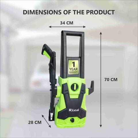 Rico ‎HP-2207 High Pressure Washer Professional PowerShot 1700W Powerful Motor With Self Priming