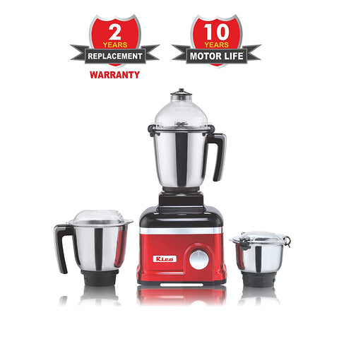 Rico MG1808 1HP Mixer Grinder with 3 Jars (Red)