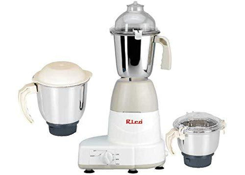 Rico MG601 650W Mixer Grinder (3 Jars, White).