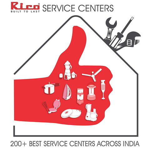 Rico PCIL8 Inner Lid 8 Litres Pressure Cooker (Silver).