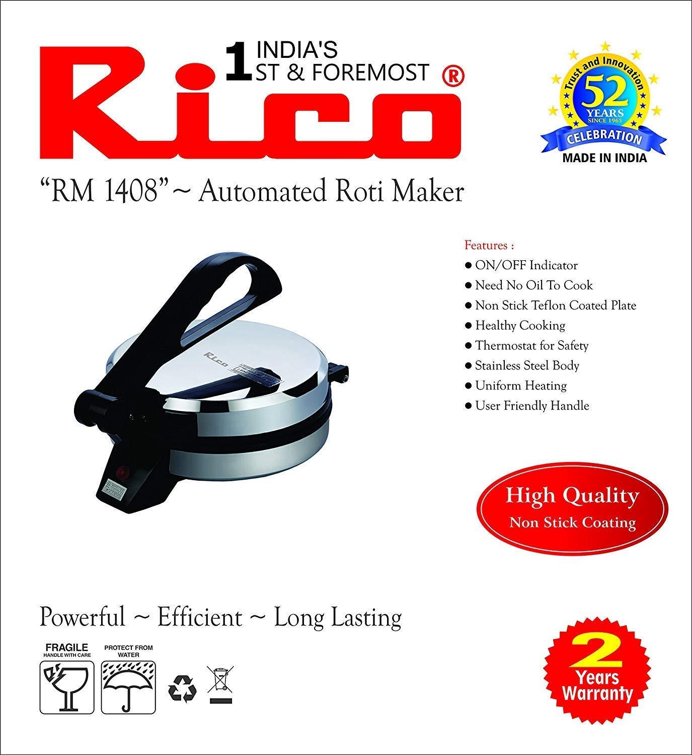 Rico Roti Maker Non Stick RM1408(Black) - RIC080– Rico Mauritius