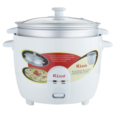 Rico RC907 Electric Rice Cooker (White)
